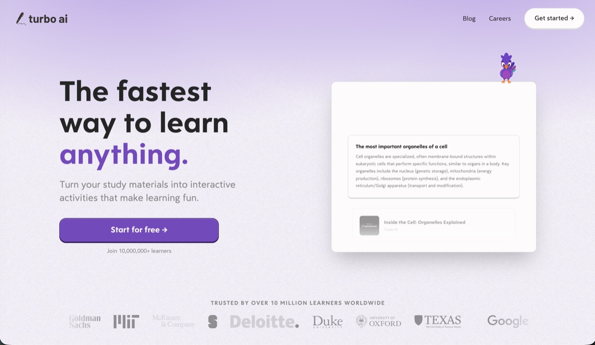 Turbo AI homepage screenshot